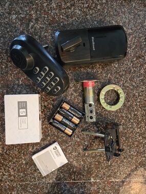 Kwikset Electronic Deadbolt Keypad Lock with Accessories - Venitian Bronze/Black